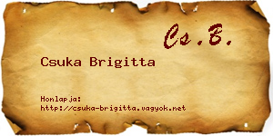 Csuka Brigitta névjegykártya